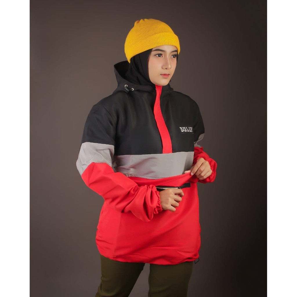 JAKET CAGOULE WANITA / JAKET KANTONG DORAEMON CEWEK