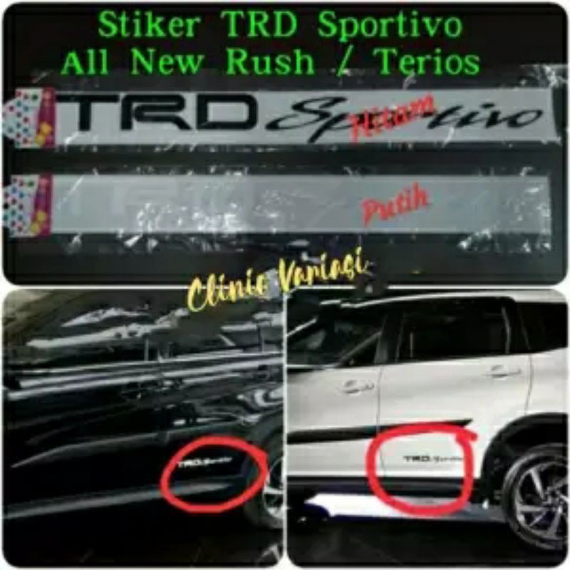 Stiker TRD Sportivo All New Rush Terios 2018