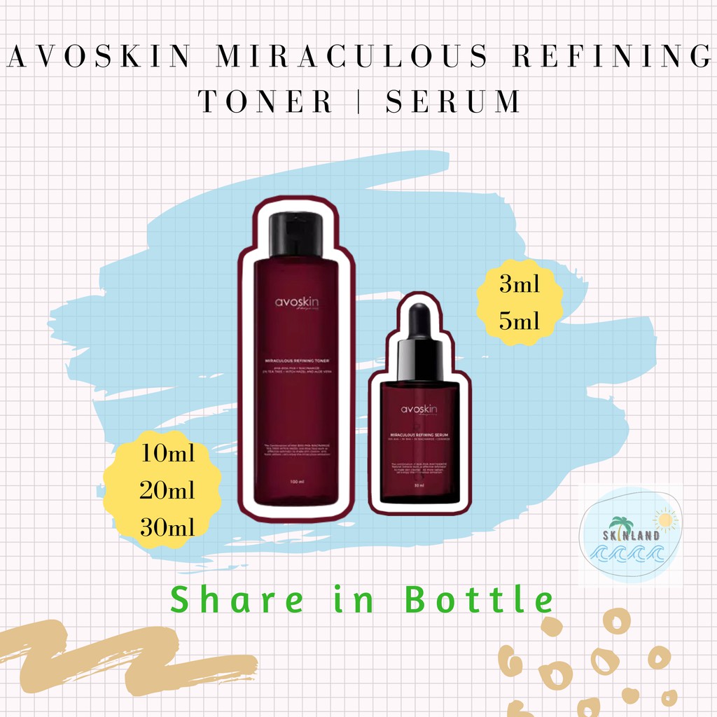 AVOSKIN MIRACULOUS REFINING TONER (EXFOLIATING TONER) | MIRACULOUS REFINING SERUM