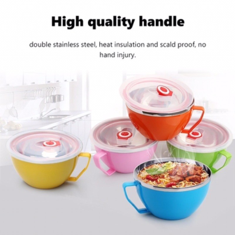 korean noodle cup lunch bowl / mangkok mie stainless