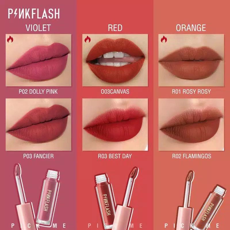 PINKFLASH  Lipstick Matte Bibir Cair