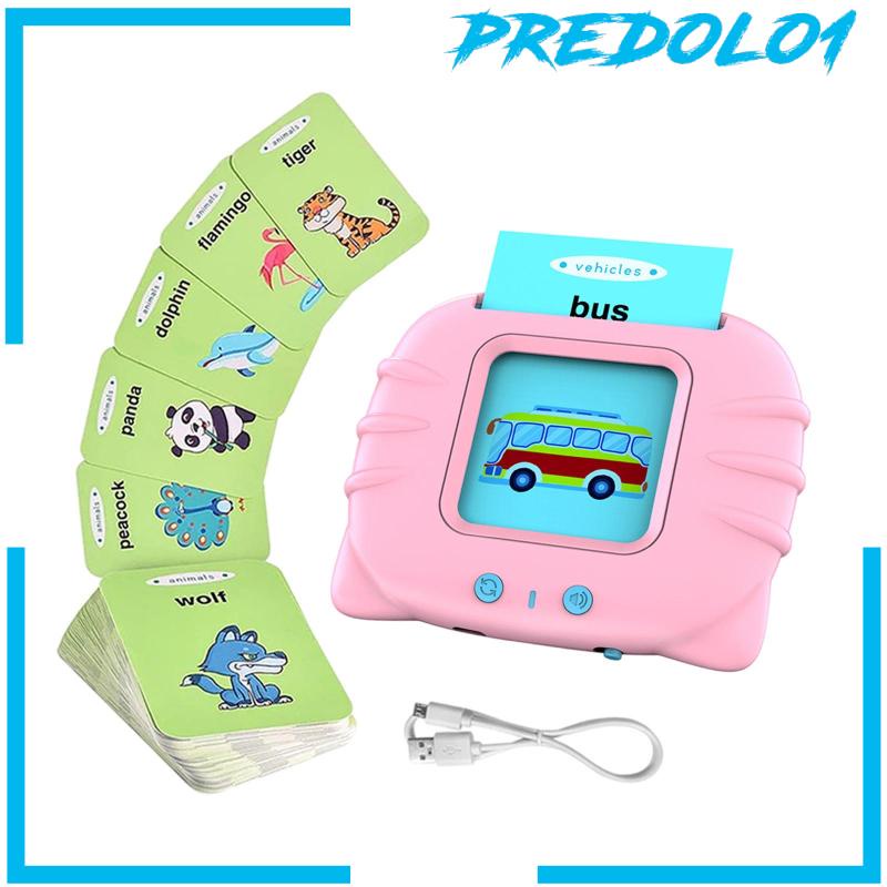 [PREDOLO1] 224Pcs Flash Cards Education Machine Sight Words Talking Toys for Age 2-6