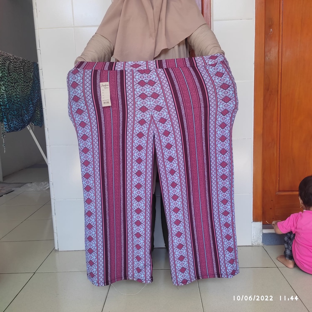 celana kulot panjnag wanita super jumbo motif etnik