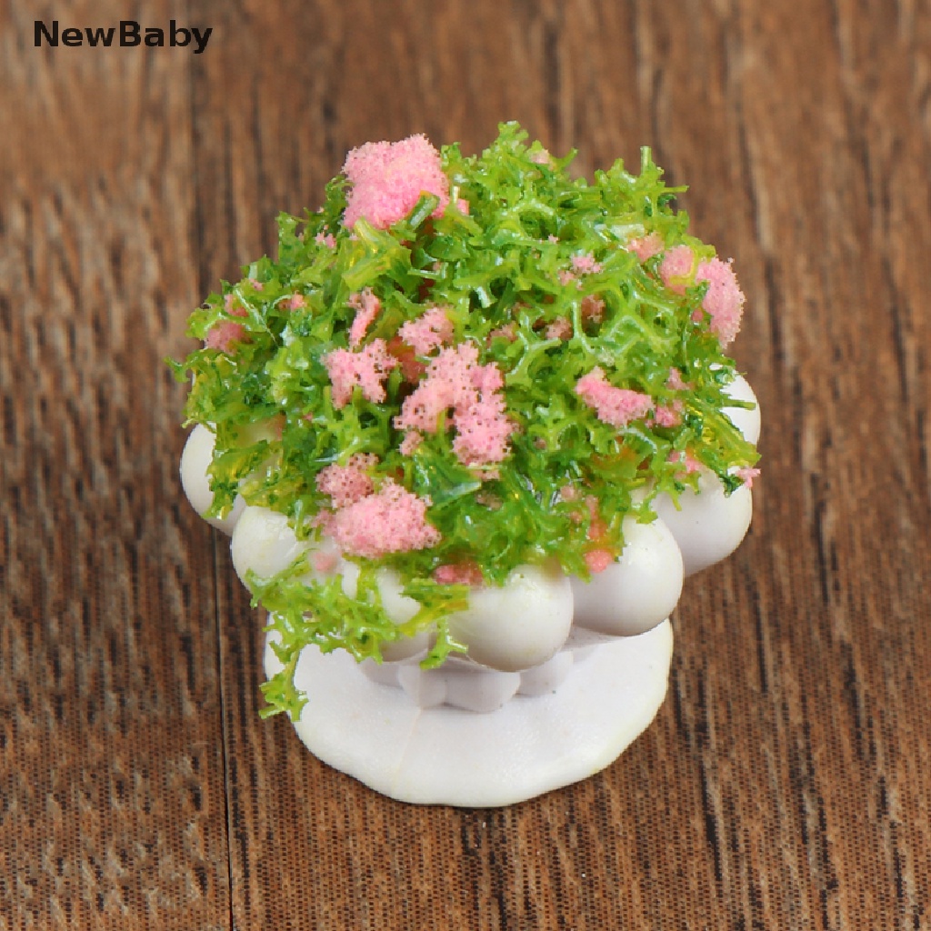 Newbaby Miniatur Pot Bunga / Tanaman Bonsai Skala 1: 12 Untuk Aksesoris Rumah Boneka