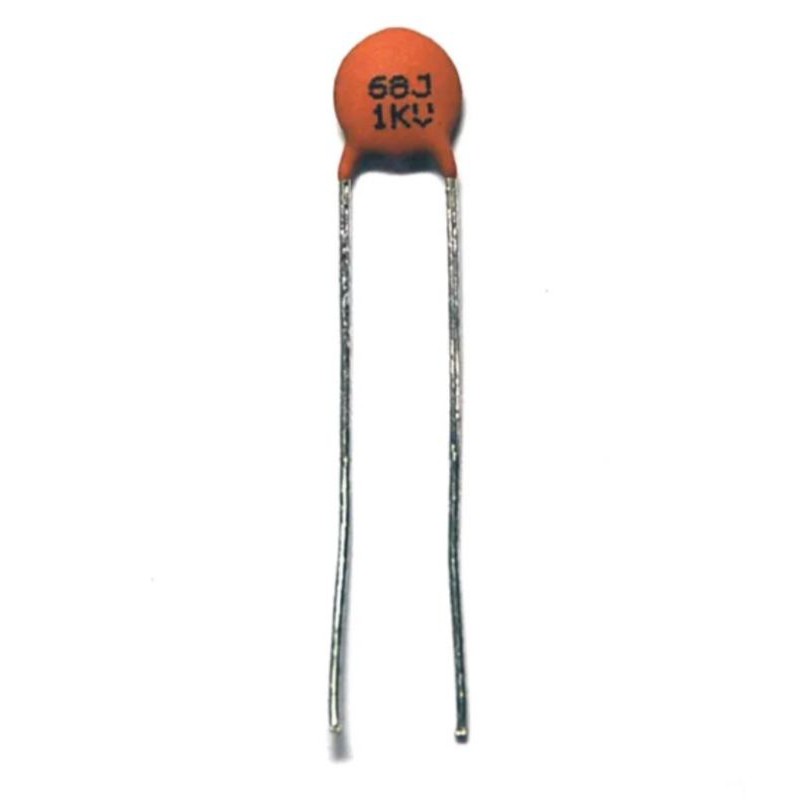 Disc Ceramic Capacitor 68pF 1KV J ±5% NP0 Pitch=5mm RoHS Taiwan NPO