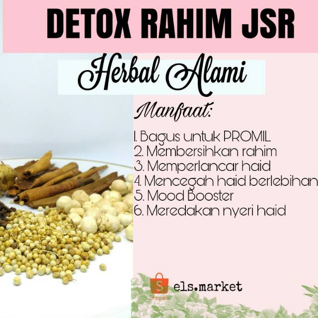 Paket Jsr Detox Rahim Herbal Alami Utk Promil Meredakan Nyeri Haid Penyubur Kandungan Indonesia