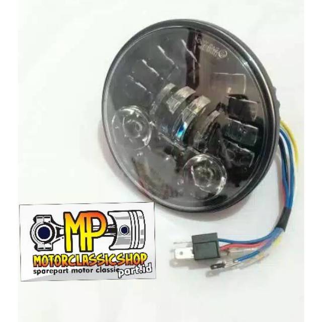 LAMPU DAYMAKER 16 SISI LED 5,75 INCHI HITAM
