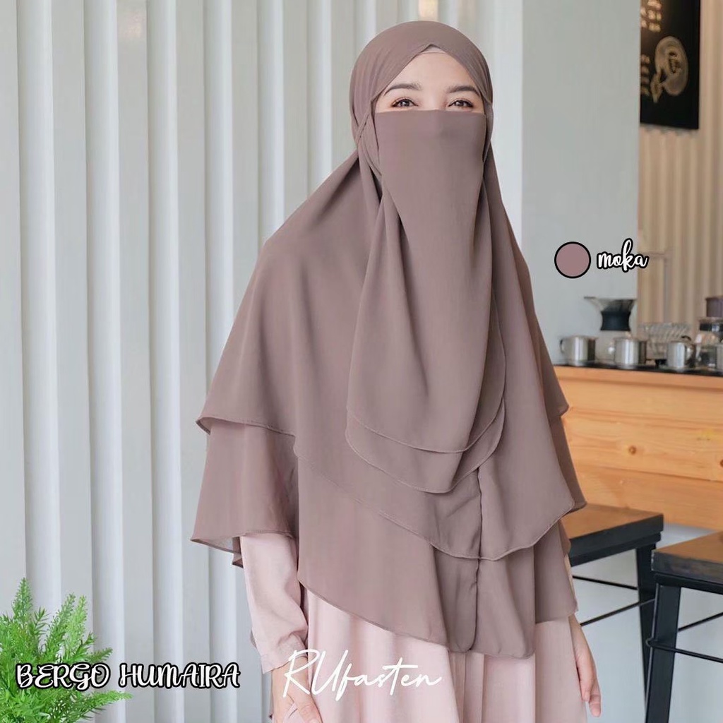 Hijab Instan Syari Hijab Bergo Niqab Humaira Model Terbaru Kekinian