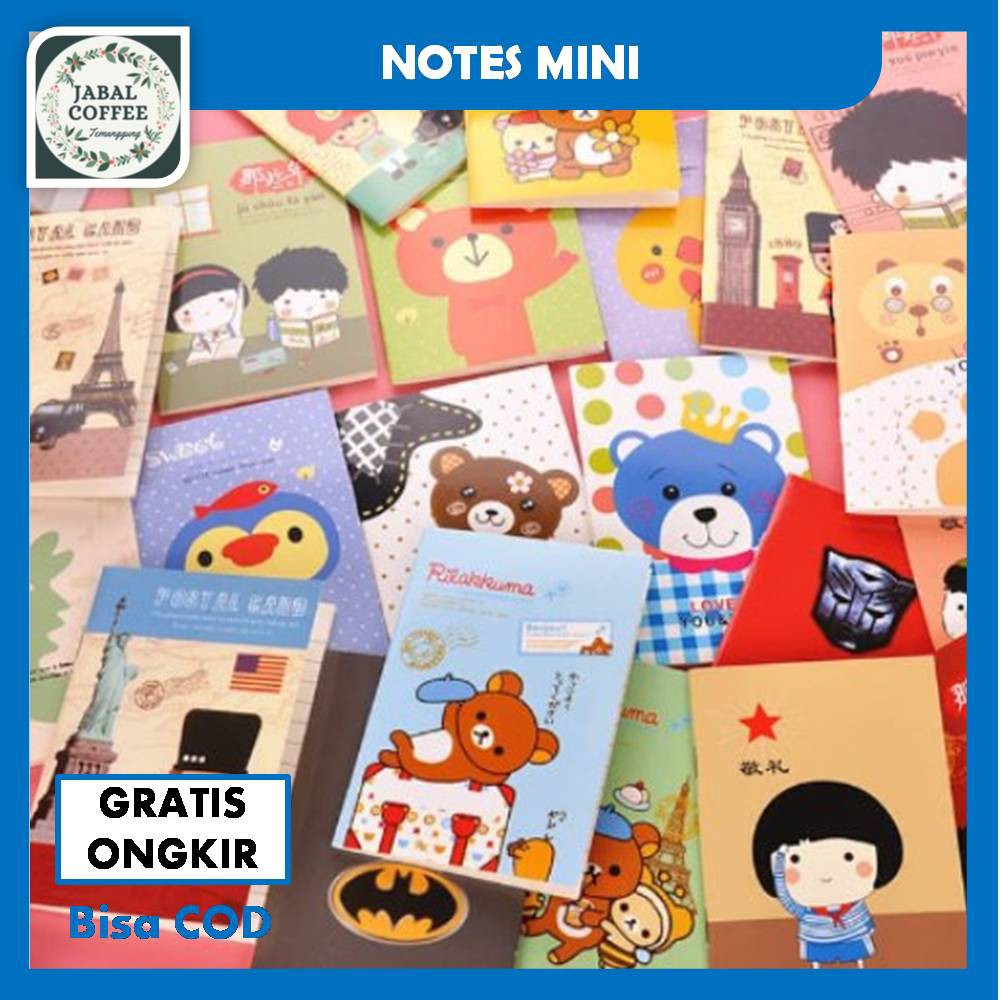 Buku Tulis Garis Mini / Notebook Mini / Buku Tulis Mini Notebook / Memo Motif / Notebook Mini J90