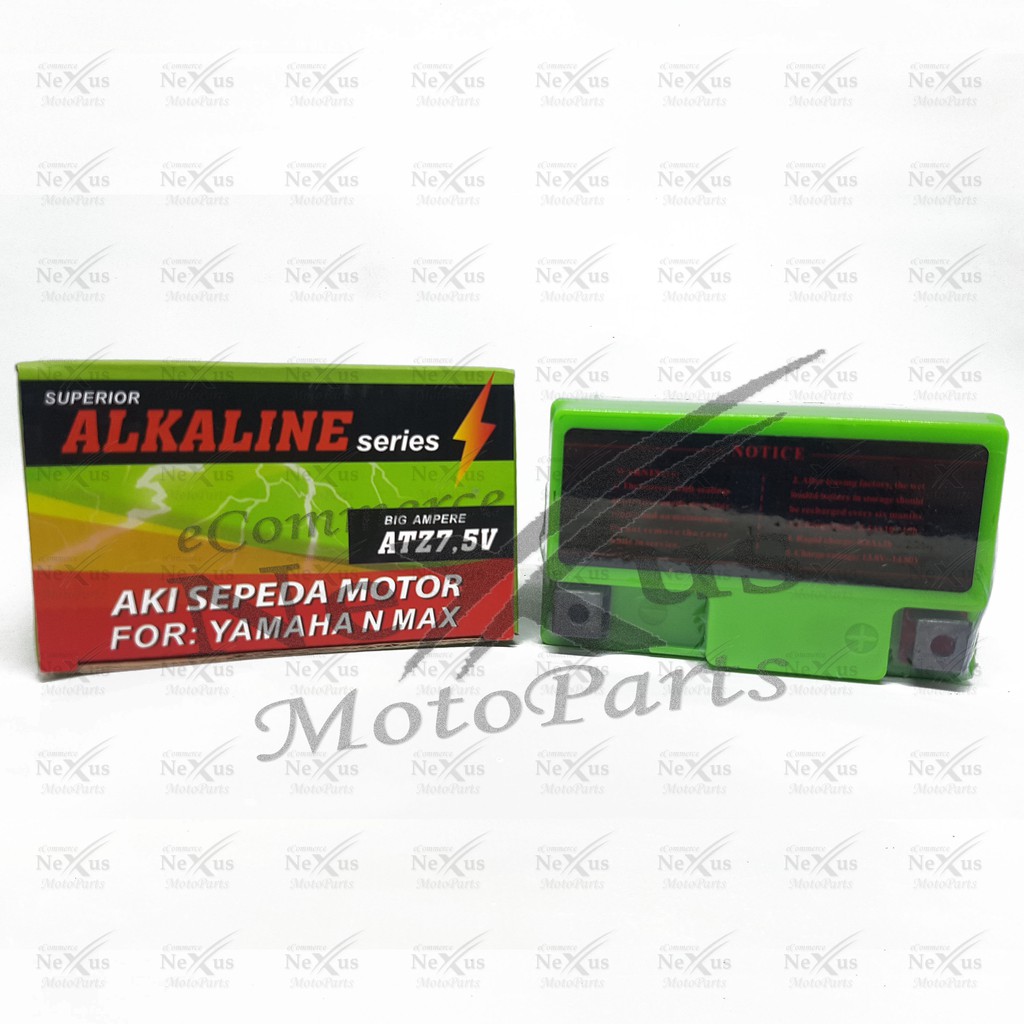 Aki Motor ALKALINE ATZ7.5V GTZ7 YM5Z / 12V 5A NMax Aerox Lexi