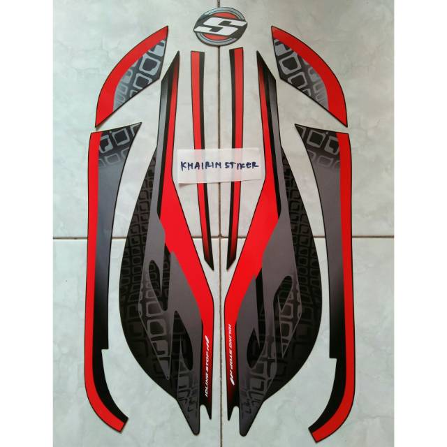 Striping scoopy 2019 sporty hitam original