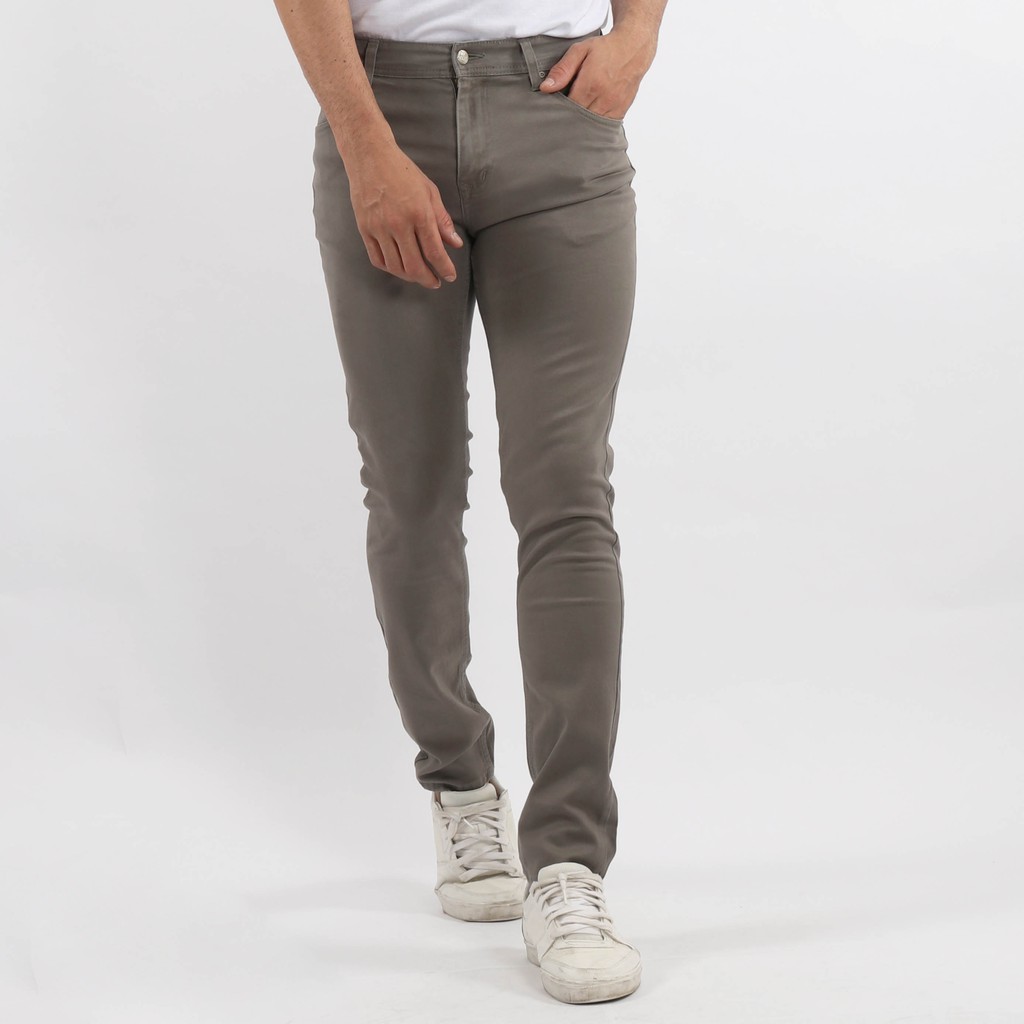  Edwin  Celana  Chinos Pria Monaco Slim Fit Stretch Olive 