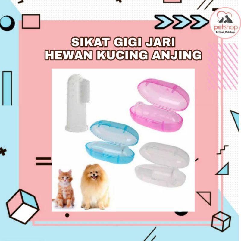 Sikat Gigi JARI / SIKAT GIGI  Kucing / SIKAT GIGI Anjing / Sikat Gigi Hewan / Odol Kucing