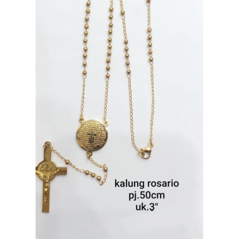 Kalung Rosario Emas Titanium79