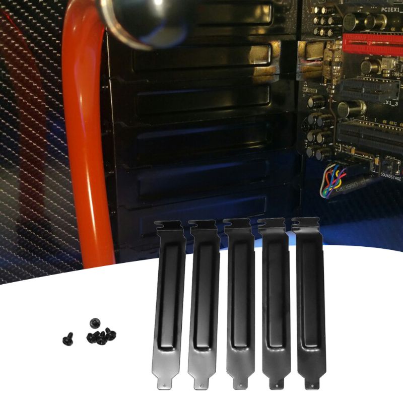 Btsg 5PCS Plat Blanking Filter Debu Ekspanding Full Profil Untuk PCI Dengan Sekrup