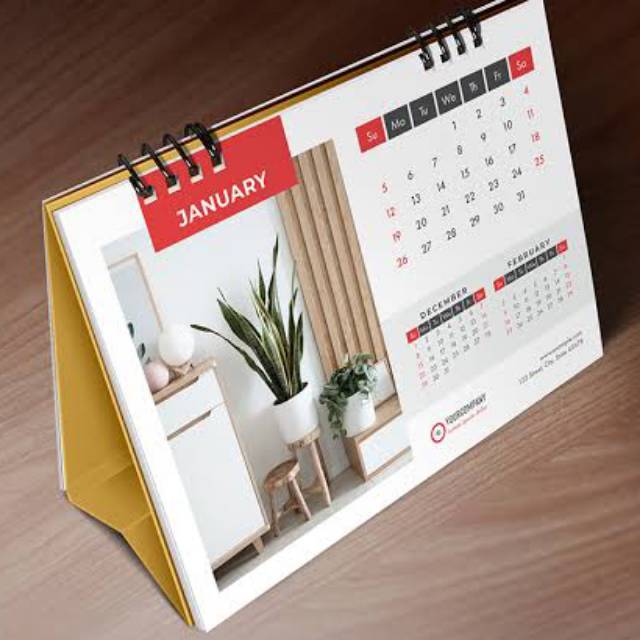

Kalender meja duduk custom satuan 7 lembar