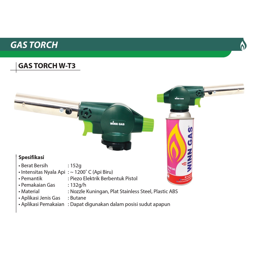 Winn Gas Gas Torch Multifungsi Torch Keju Mozarella Daging Asap W MS-T3