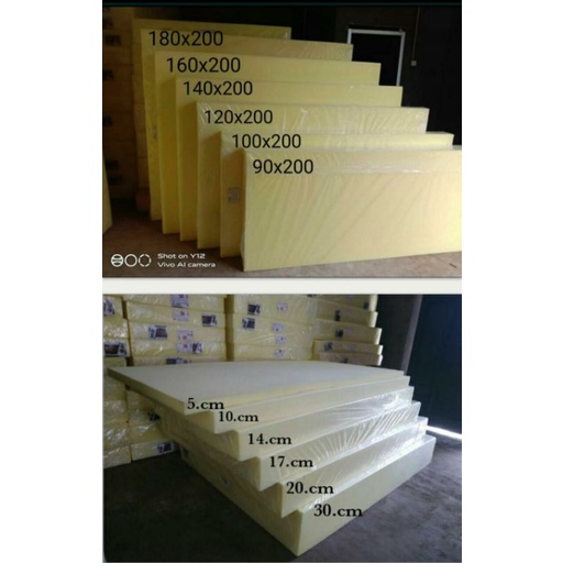 Tree Am Pm Kasur Busa Super Yellow Lembaran 120X200X10Cm Kasur Spon Paket Bantal Guling Set Istana