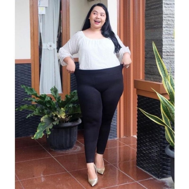 ☄️COD☄️ Legging HW Wanita Super Jumbo Extra Tebal Import Fit 3XL - 4XL / Legging Jumbo Premium