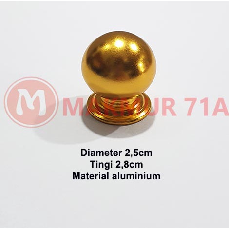 Tarikan Knob Minimalis Laci atau Lemari GUNDU Material ALuminium