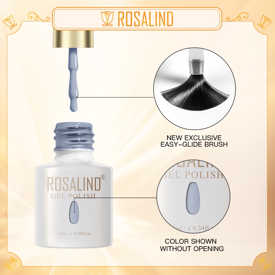 ~AB~ ROSALIND RAF Series Gel Nail Polish 10 ml Botol Kaca UV LED / Kutek / Cat Kuku/ Kutek Gel/  Kutek UV LED/ Kutek Nail Arts/Kutel Gel/Kutek Gel UV