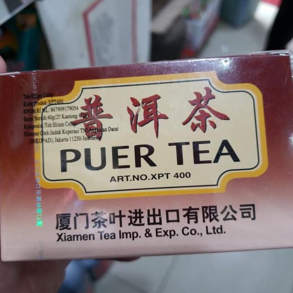 PUER Tea Sea Dyke Brand Chinese Tea 40gr / Teh Pu er Celup Teabag XPT-400 Tea Bag / Teh Celup Asli China