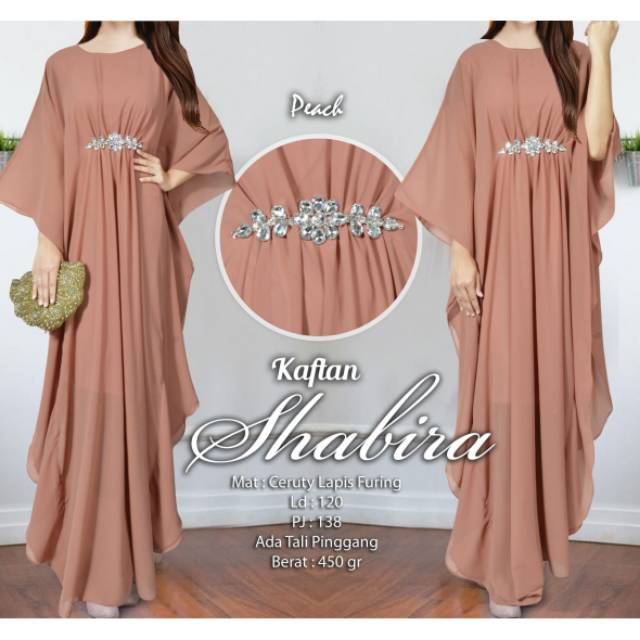 SHABIRA KAFTAN AKSESORIS PUTIH