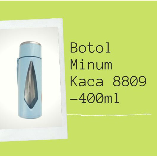 (No 8809) Botol Minum Kaca JOAIDOA 400 ML Termurah / Botol Minum Tumbler  Lucu