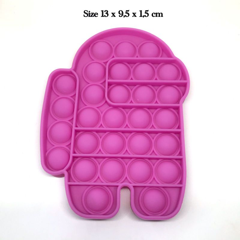 MAINAN POP IT RAINBOW Fidget push Pop itsFidget  toy Push bubble-Amoung US purple