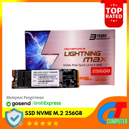 SSD NVME M.2 256GB MIDASFORCE LIGHTNING MAX SSD NVMe M.2 PCIe Gen3 x4 NVME M2sata