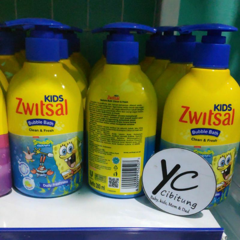 BISA COD Zwitsal kids buble bath 2in1 Hair &amp; Body Wash Pump isi 280 Pink Soft Moisturizing Biru Clean Fresh Hijau Natural Nourishing Care