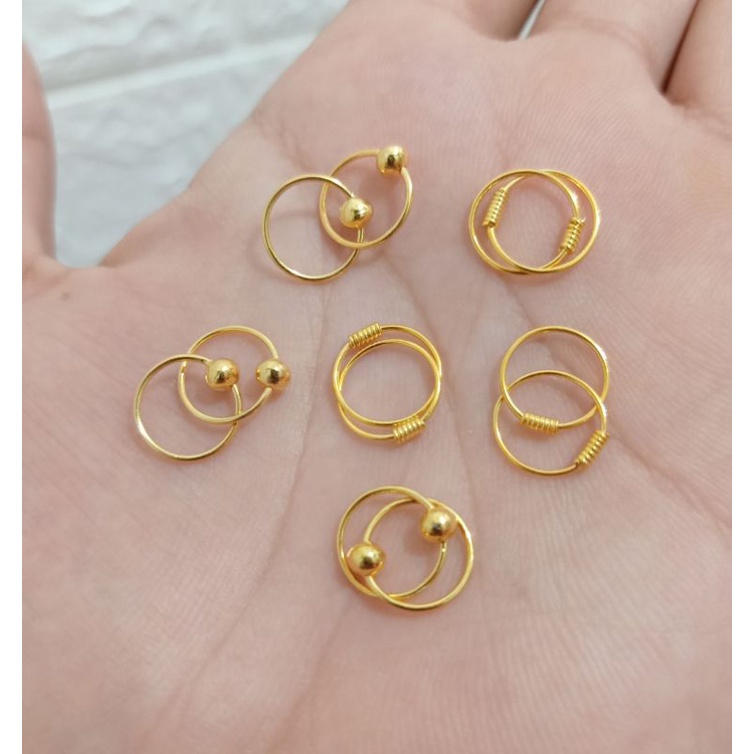 ANTING TINDIK BAYI PERAK MURNI LAPIS 24K