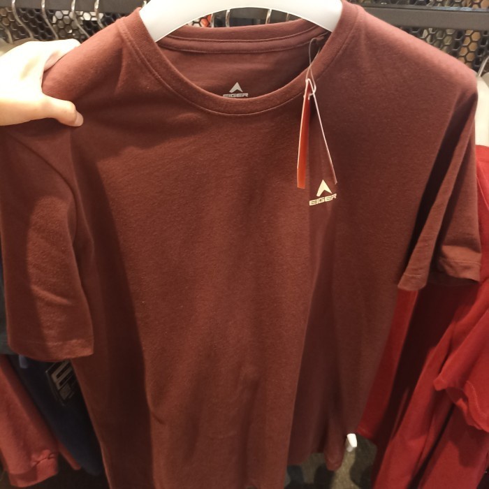 Kaos Eiger X RETRO RINJANI Tshirt Maroon 91000 7553 Original Cowok Bdg Awet