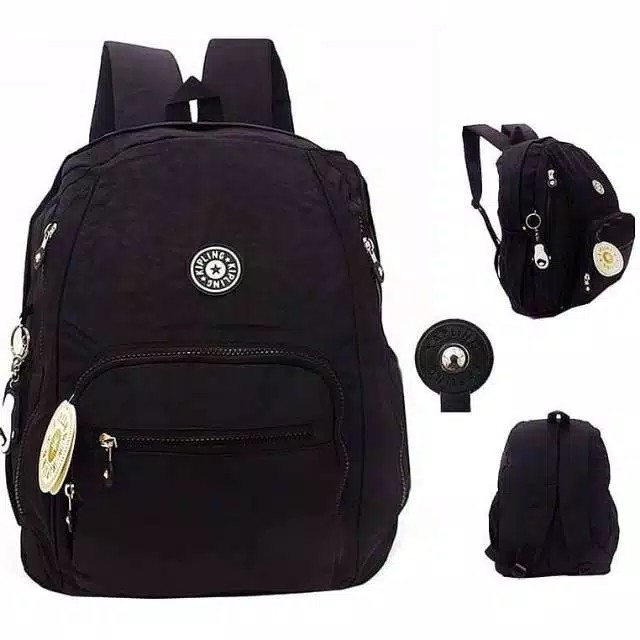 Tas Ransel Kipling Wanita Parasut MD952 - Hitam