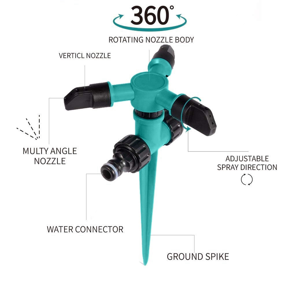 Nozzle Sprinkler Penyiram Tanaman Otomatis Rotasi 360 Derajat Untuk Sistem Irigasi Kebun