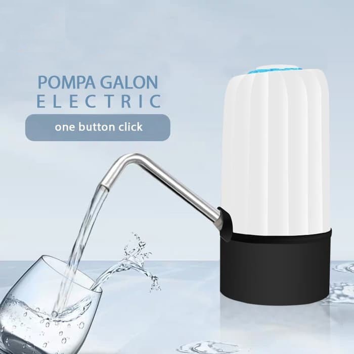 BABEE POMPA GALON DISPENSER AIR ELEKTRIC DENGAN LAMPU LED PORTABLE USB / POMPA AIR GALON ELEKTRIK