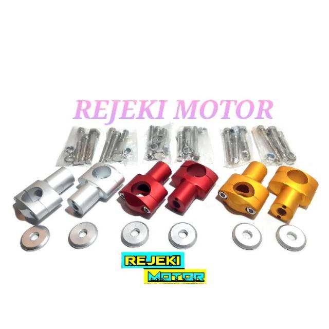 Raiser Stang Setir Variasi CRF 150L KLX 150 Plus Baut Dan Peninggi Kaki Satu CNC