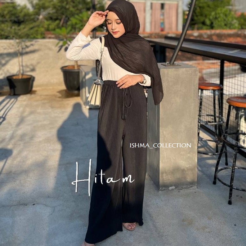 CELANA KULOT PLISKET LIDI PREMIUM JUMBO -  kulot plisket tali lidi by ISHMA