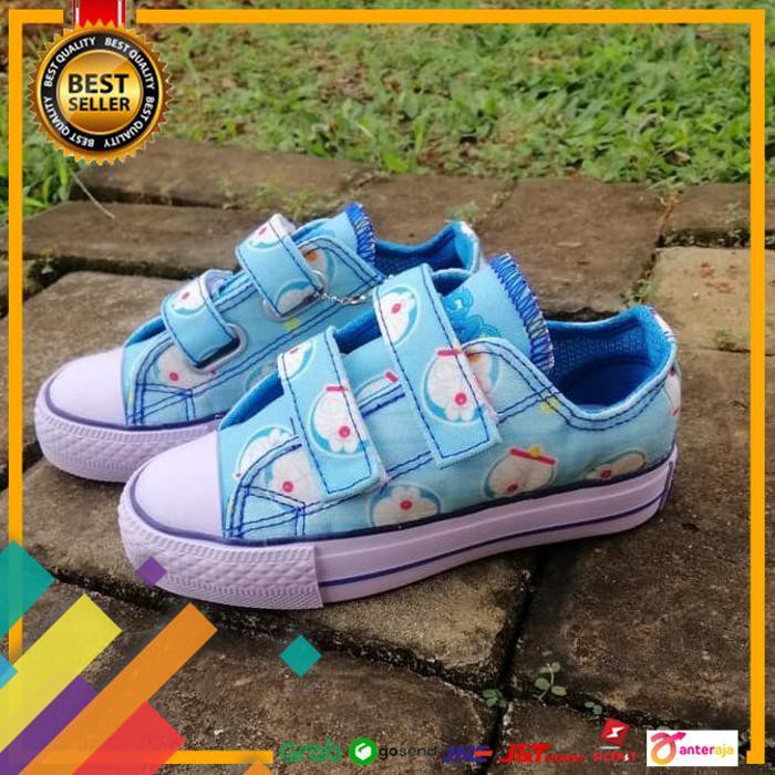 SALE.. SEPATU ANAK CONVERSE MOTIF KARAKTER DORAEMON SIZE 21 35 - 26 ..TERMURAH
