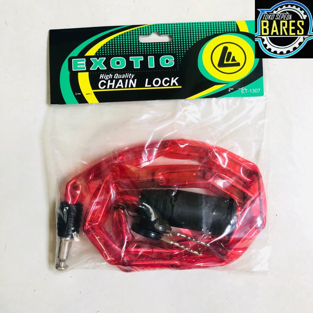 Kunci Gembok Sepeda Rantai Exotic ET-1307 / ET-F1122 Bicycle Lock