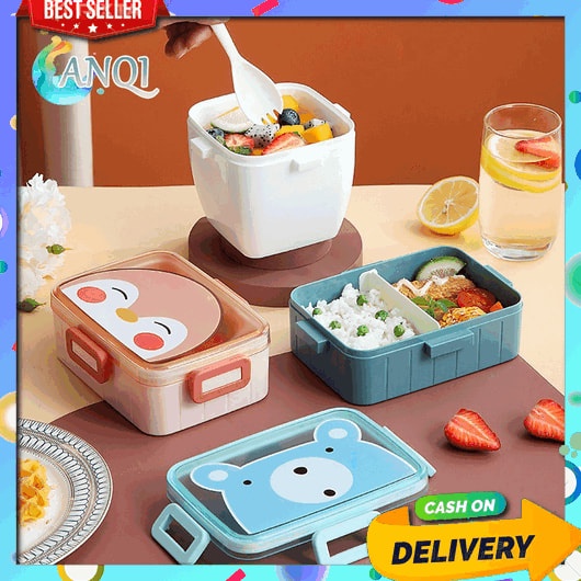 Kotak Makan Tas Minimalis Penny Bening Vintage Premium T8S2 Polos Anak Box Sekat Kotakmakan Set Este