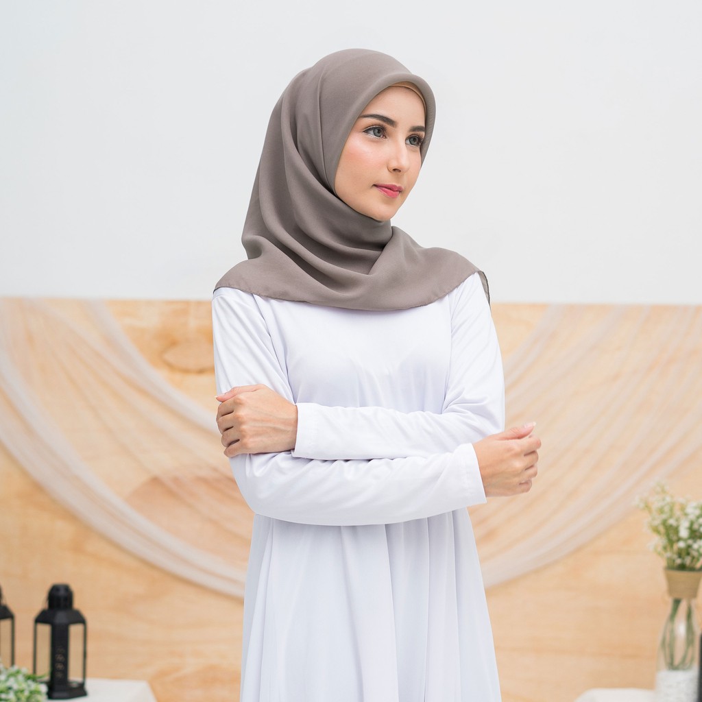 Hijab Segiempat Polycotton Scarf Premium Part 1 Hazel by MIZA-Stone