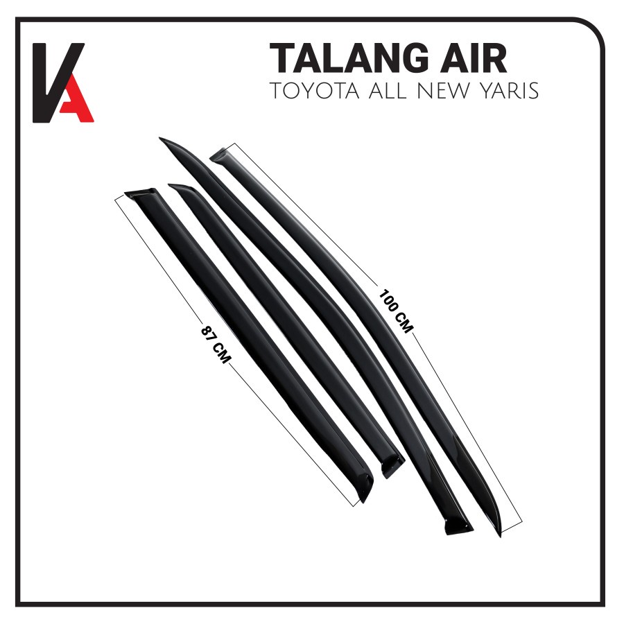 TALANG AIR PINTU MOBIL TOYOTA ALL NEW YARIS MODEL SLIM 4 PINTU HITAM