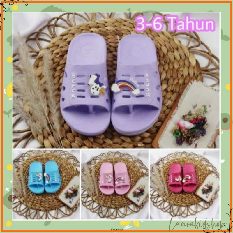 Sandal Anak Perempuan - Sandal Selop Unicorn Anak 3-6 Tahun