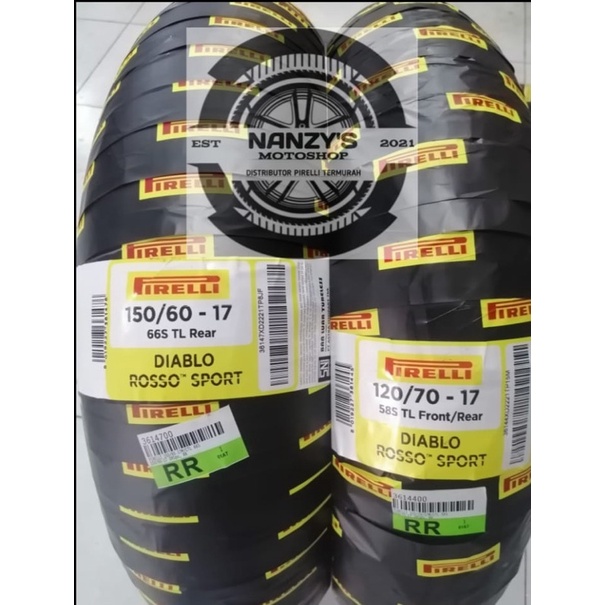 Paket Ban Pirelli Diablo Rosso Sport 120/70-17 & 150/60-17