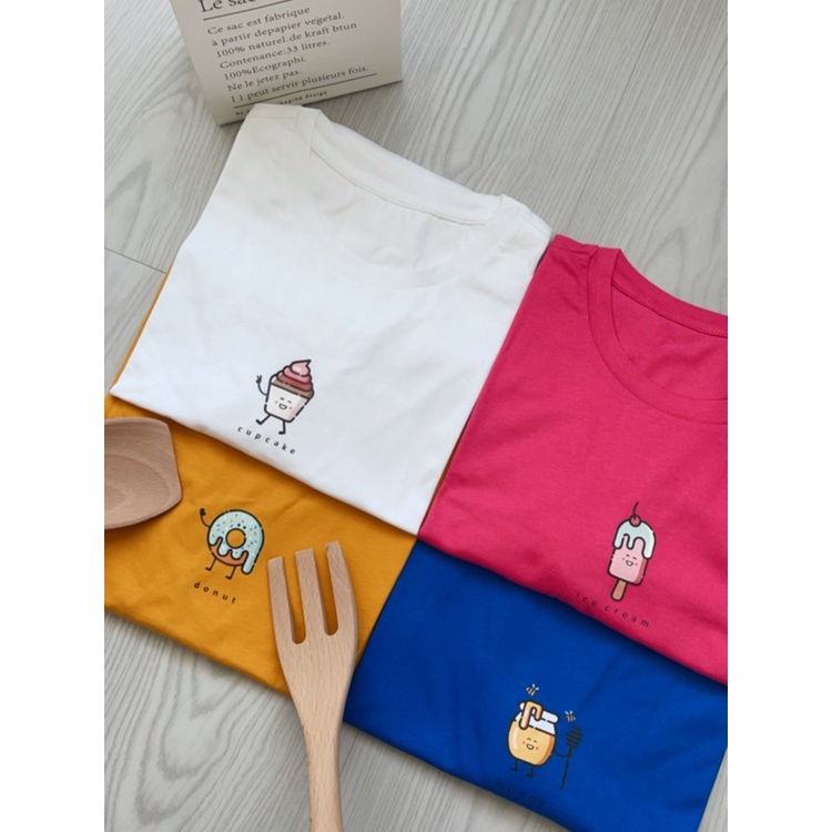 Kadaka T-0348 Kaos Tshirt Korea Foodies Super Cute