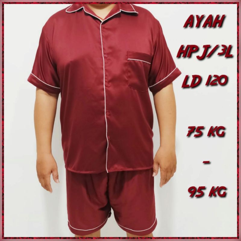 Piyama cowok JUMBO celana panjang dan pendek Set Baju Tidur Pria Setelan laki Pajamas Big size Laki