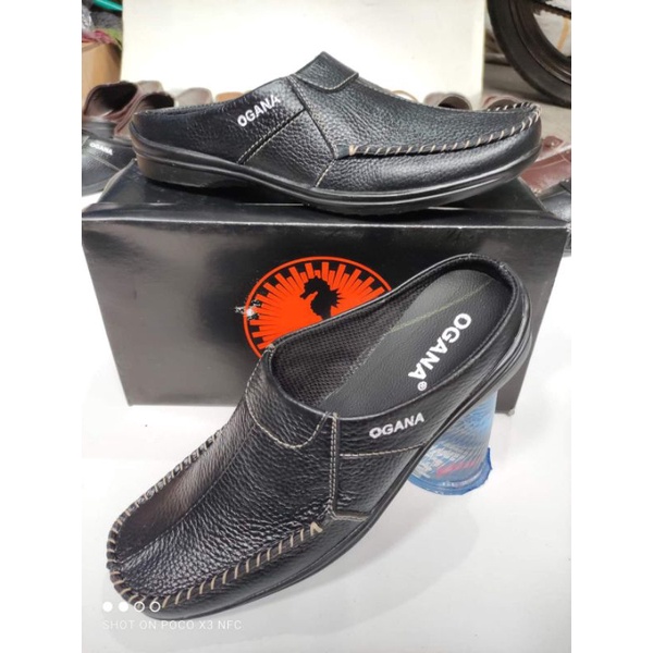 Sepatu Casual Kulit Pria Claway Big Size 44-46 ( Produksi Sendiri ) / Sepatu Selop Bustong Ogana Big Size 44 - 46 Og 01 ( Produksi Sendiri )