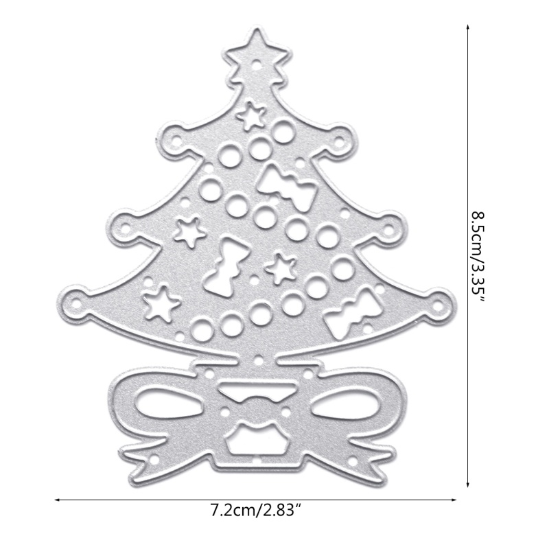 Zzz Cetakan Stensil Cutting Dies Motif Pohon Natal Bahan Metal Untuk Scrapbook / Craft