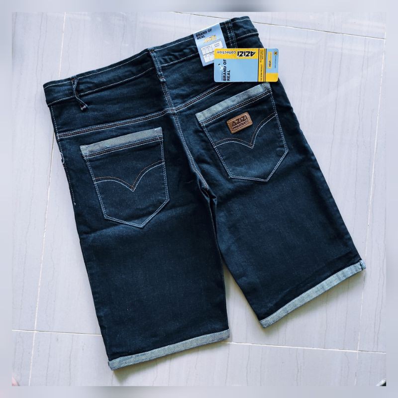 Celana jeans Pendek lipat slimfit jeans pendek PriaTermurah